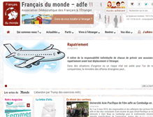 Tablet Screenshot of francais-du-monde.org